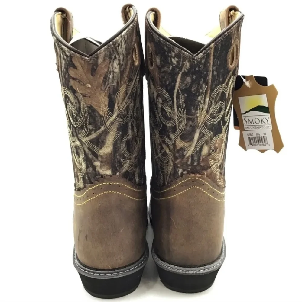 Smoky Mountain Women's 6360 Pawnee Brown Distressed Camo Western Boots -…